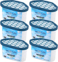 Moisture Absorber Fresh Cotton 6.5 oz/185g | Removes Moisture, Damp & Humidity | Odor Absorber With Fresh Cotton Fragrance | Moisture Trap for Bathroom, Closet, Kitchen | Set of 6 by Zarpax
