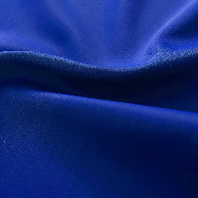 DONREN 2 Panels Royal Blue Blackout Curtain Panels for Bedroom - Thermal Insulated Solid Rod Pocket Curtains (52 x 96 Inches) - Image 7