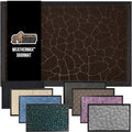 GORILLA GRIP 100% Waterproof All-Season WeatherMax Doormat, 47x35, US Designed Natural Rubber, Stain and Fade Resistant, Low Profile Indoor Outdoor Door Mats, Easy Clean Patio Mat, Dark Brown Pebble by GorillaGrip