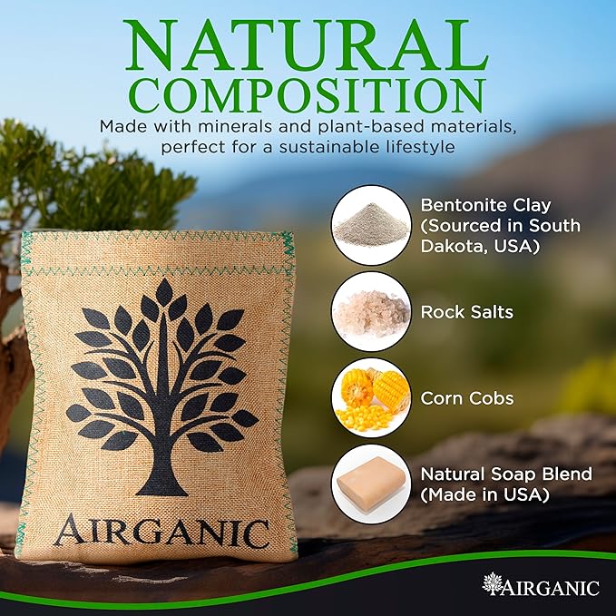 Natural Moisture Absorber Dehumidifier Bags (1-Pack) – Plant & Mineral Desiccant Pouches for Closet, Car, Gun Safe, RV, Bathroom – Reusable Mini Humidity & Odor Control - Image 3