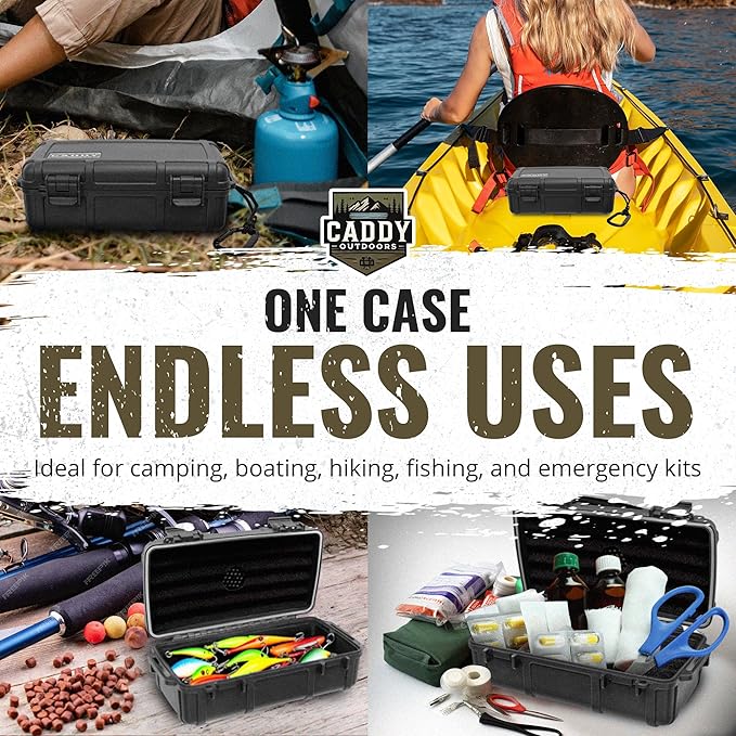 Waterproof Storage Case 1.2 L Capacity – Heavy-Duty Gear Box with Foam, Carabiner & Lanyard – Crushproof, Airtight Outdoor Container for Camping, Hiking, Fishing - Image 6