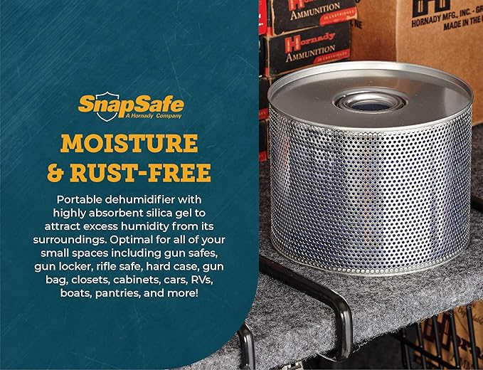 SnapSafe Reusable Canister Dehumidifier, 75902 - Portable, Easy to Use Moisture Absorbers for Gun Safes & Cabinets - Prevent Moisture Damage for Gun Safe Accessories, Firearms in Your Gun Vault - Image 7
