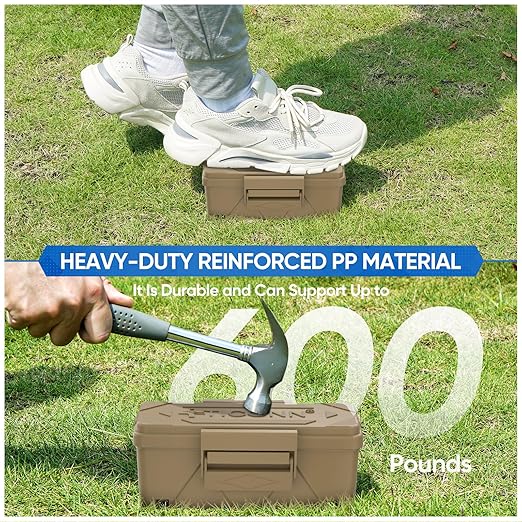TICONN Outdoor Electrical Box, IP54 Splash-Proof Outdoor Extension Cord Cover, Protects Power Strip, Plug, Socket, Timer, Holiday Lights (Brown, Small) - Image 5
