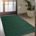 Durable Rubber Door Mat - Heavy Duty, Indoor/Outdoor, Easy Clean, Waterproof, Low-Profile Mat for Entry, Patio, Garage - Stylish (Green, 8' x 4' (Mud Trapper)) by MaxMat