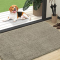 OLANLY Dog Door Mat for Muddy Paws 47x32, Absorbs Moisture and Dirt, Absorbent Non-Slip Washable Doormat, Quick Dry Chenille Mud Mat, Entry Indoor Entryway Carpet for Inside Floor, Warm Taupe by OLANLY