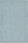Unique Loom Collection Casual Transitional Solid Heathered Indoor/Outdoor Flatweave Area Rug (4' 1" x 6' 1" Rectangle, Aquamarine/Ivory) by UniqueLoom