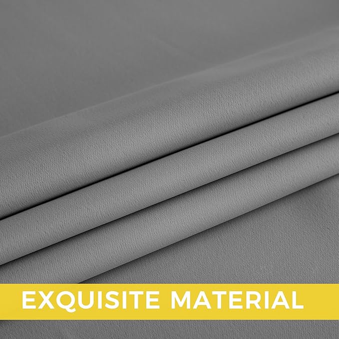 NICETOWN Room Darkening Draperies Curtains Panels, 2 Panels Silver Grey W52 x L84 - Image 7