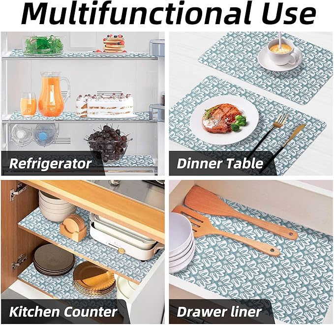 18" W x 192" L Floral Drawer and Shelf Liner for Cabinets, Non-Adhesive Strong Grip Non-Slip Flower Shelf Cabinet Kitchen Shelf Liners for Kitchen Cabinets - Image 9