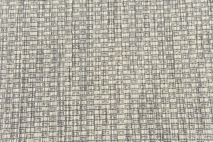Unique Loom Collection Casual Transitional Solid Heathered Indoor/Outdoor Flatweave Area Rug (2' x 6' 1" Runner, Light Gray/Ivory) - Image 7