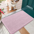 OLANLY Dog Door Mat for Muddy Paws 24x16, Absorbs Moisture and Dirt, Absorbent Non-Slip Washable Doormat, Quick Dry Chenille Mud Mat for Dogs, Entry Indoor Entryway Carpet for Inside Floor, Dusty Rose by OLANLY
