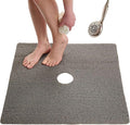 Enkosi Loofah Shower Mat with Drain Hole – Cushioned Anti-Slip Square Bath Mat for Showers, and Bathroom Floors – Textured PVC, Non Slip Safety Pad for Walk-in Stalls and Wet Areas (27x27 Grey) by ENKOSI