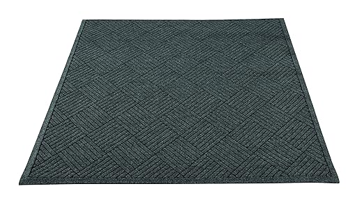 Guardian EcoGuard Diamond Indoor Wiper Floor Mat, Recycled Plactic and Rubber, 4'x6', Charcoal Black,EGDFB040604 by GuardianFloorProtection