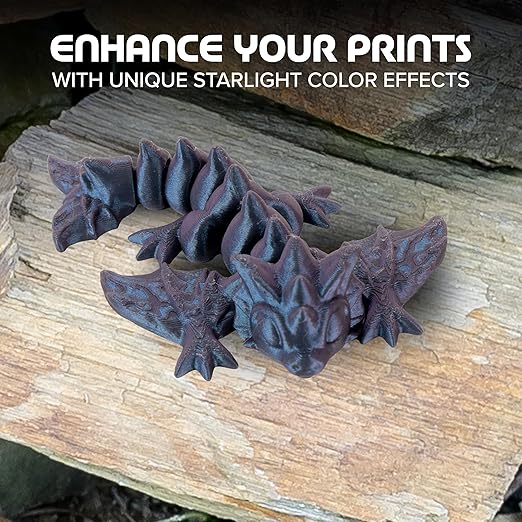 Polymaker Panchroma Blue Color Changing PLA, 1.75mm, 1KG, Glitter Starlight Twilight 3D Printer Filament, Hides Layer Lines, Easy to Print, Tangle Free, AMS Compatible, Works with Most FDM Printers - Image 2