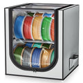 YOOPAI 3D Printer Filament Storage Box with Desiccants - 2 Tiers Metal Filament Storage Rack with Cloth Cover,Holds Up to 24 Rolls of Filaments - 3D Filament Holder for Home, Office Workshop, Studio by YOOPAI