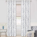 DriftAway Tree Branch Blackout Curtains Double Layer 120 Inches Long for Bedroom Printed Patterned Classic Thermal Insulated Summer Sound Lined Grommet Drapes for Living Room 2 Panels Gray/White by DriftAway