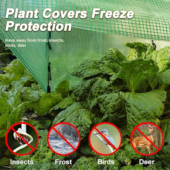 24.5″ *24.5″ *20.5″ Winter Plant Warm Covers - Raised Bed Cover, Warm Tent Freeze Protection Humidity Domes for Germination, Seedling Propagation Protecting Plants from Animals 2PCS - Image 5