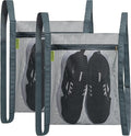 Sneaker Wash & Dry Net Bag for Dryer, 15.7x13.8 Inch Large HoneyComber Mesh Bags with Zipper and Strap for Shoes, Clothing, Laundry Reused Bag Tool (2Pcs Grey) by Gocohhi