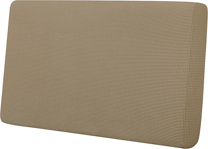 Easy-Going Stretch Loveseat Cushion Cover Sofa Cushion Furniture Protector Sofa Seat Sofa Slipcover Sofa Cover Soft Flexibility with Elastic Bottom(Loveseat Cushion, Natural) by Easy-Going