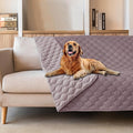 gogobunny 100% Double Sided Waterproof Dog Blanket Soft Pet Bed Cover Reversible Protect Furniture Couch Sofa Car for Puppy Large Dog Cat (Dark Sea Fog/Light Sea Fog, 52x82 Inch (Pack of 1)) by gogobunny