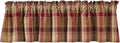 Park Designs Farmhouse Kitchen Valances for Windows - Red Heartside | Fall Decor Window Valance | Plaid Curtain Valances for Windows | 72" x 14" by ParkDesigns