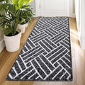 OLANLY Runner Indoor Door Mat, 59x23 Inch, Dirt Resistant and Absorbent, Non-Slip Rubber Backing Floor Mats, Easy Clean Low-Profile Doormat for Entryway, Front Door, and Inside Entrance, Black by OLANLY