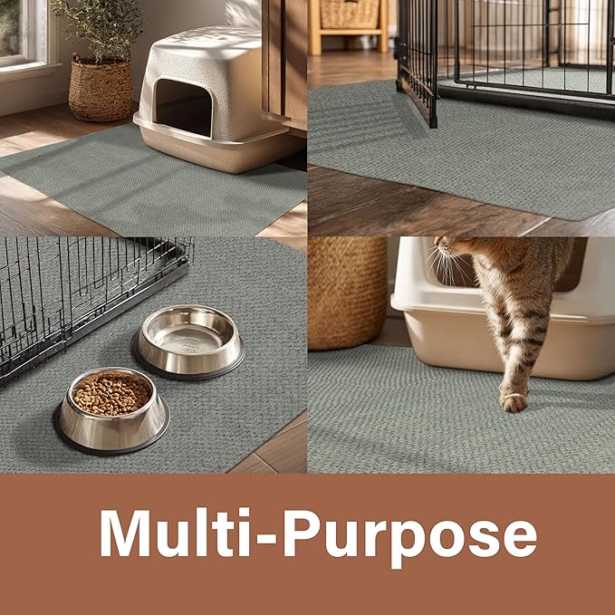 Mohawk Home Litter Box Moisture Barrier Mat Utility Solid Gray 4' X 6' Other Perfect for Kitchen, Living Room, Kids Room, Dining Room, Hallway, Office, Garage, Entryway, Bathroom, Laundry Room - Image 3