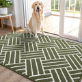 OLANLY Indoor Door Mat, 48x32 Inch, Dirt Resistant and Absorbent, Non-Slip Rubber Backing Floor Mats, Easy Clean Low-Profile Doormat for Entryway, Front Door, and Inside Entrance, Green by OLANLY