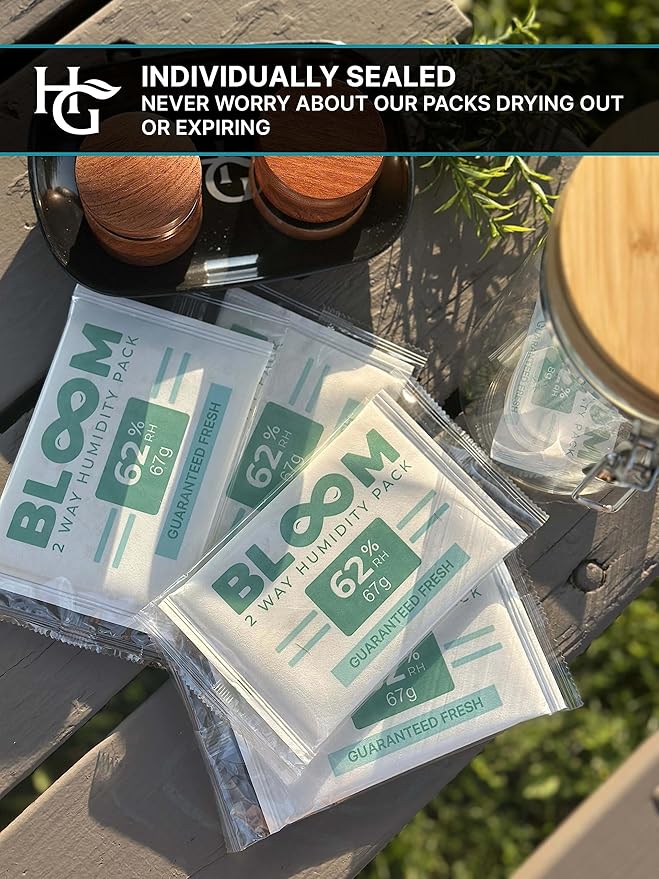 Bloom 62% Humidity Packs by Herb Guard - Pack of 4 x 67g Guaranteed to Keep Up to 1 LB Fresh for Months & Revive Dry Contents Back to Life - Image 7