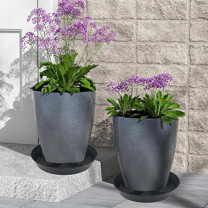 4 Pack Plant Saucer 14 inch, Plastic Plant Saucers for Indoors, Raised Middle Plant Trays for Pots, Water Tray for Plants, Plant Stand Water Catcher Tray, Pot Saucers for Plants - Image 7