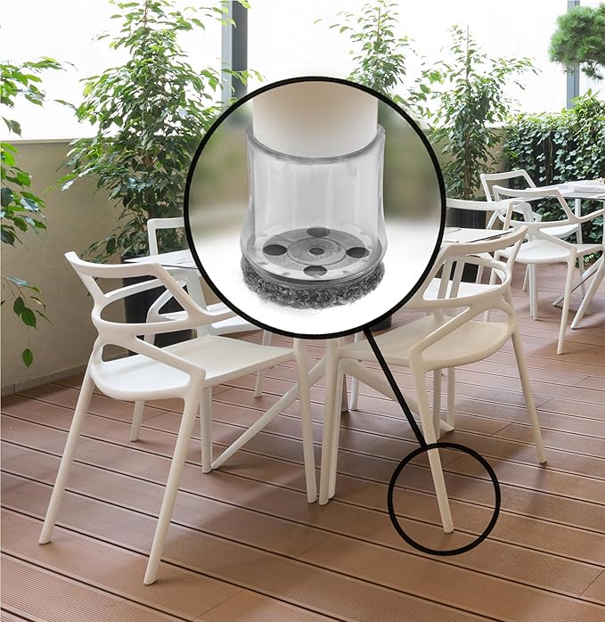 Slipstick GorillaOutdoor Berber Furniture Feet Pads with Clear Sleeve Sock (16 Pack) Outdoor Furniture Sliders for Round & Square Legs, Small - Image 3