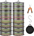 VIVOSUN 2-Pack 8-Layer Mesh Drying Rack Hanging Design with Green Zippers for Dehydrating, Indoor and Outdoor (Pruning Shears Included) by VIVOSUN