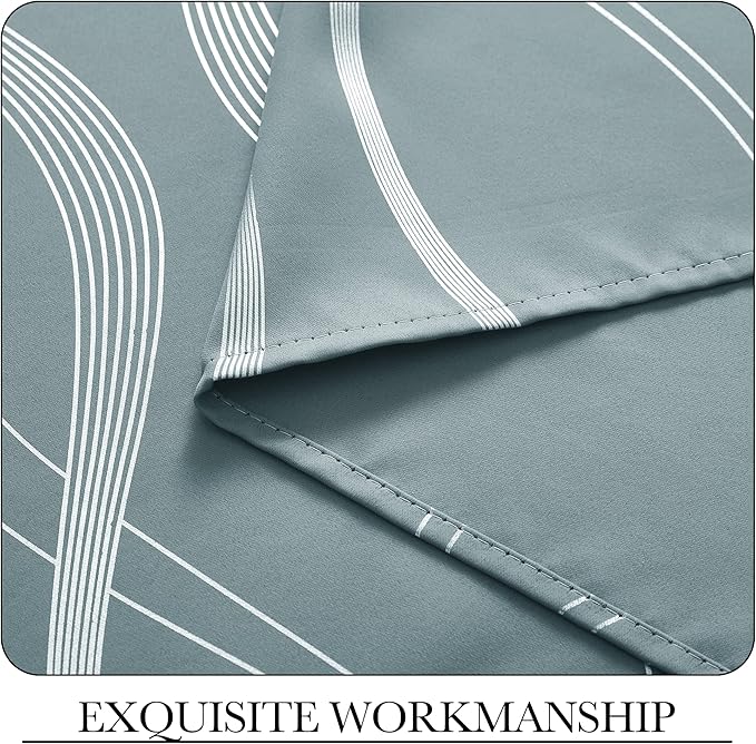 NICETOWN Room Darkening Curtains for Living Room, Stormy Sea, 2 PCs, 52 inch by 84 inch, Easy Care Solid Thermal Insulated Grommet Room Darkening Curtains/Panels/Drapes for Bedroom Decoration - Image 7