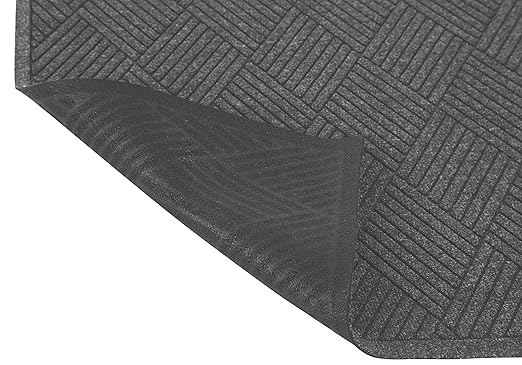 Guardian EcoGuard Diamond Indoor Wiper Floor Mat, Recycled Plactic and Rubber, 3'x10', Charcoal Black - Image 5