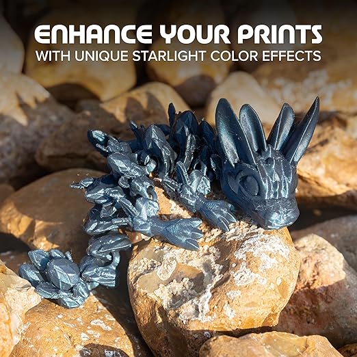 Polymaker Panchroma Blue Color Changing PLA, 1.75mm, 1KG, Glitter Starlight Midnight 3D Printer Filament, Hides Layer Lines, Easy to Print, Tangle Free, AMS Compatible, Works with Most FDM Printers - Image 2