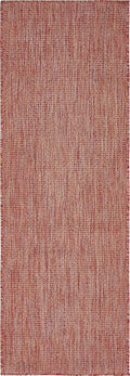 Unique Loom Collection Casual Transitional Solid Heathered Indoor/Outdoor Flatweave Area Rug (2' x 6' 1" Runner, Rust Red/Beige) by UniqueLoom