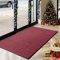 MaxMat® Extra Large Commercial Door Mat, Rubber Border Heavy Duty Door Mat, Waterproof, Low-Profile, Easy to Clean, Rubber Entry Mat. (Red, 3 x 5 Feet) by MaxMat