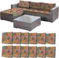 12Pcs Stretch Patio Cushion Cover, Bohemian Colored Geometric Pattern Couch Covers for Patio Furniture Cushions Washable Reusable Couch Covers Replacement for Fall Winter(Cover Only) by CALBODE