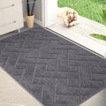 PURRUGS Dirt Trapping Door Mat 32" x 47", Non-Slip Machine Washable Entry Rug, Dog Doormat, Indoor Front Door Mat, Super Absorbent Entryway Rug for Muddy Shoes & Paws, Grey by PURRUGS