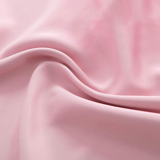 DONREN Pink Blackout Drapes for Girls Room - Home Decoration Privacy Protection Thermal Insulated Blackout Window Drape with Rod Pocket (2 Panels,42 x 96 Inch) - Image 8