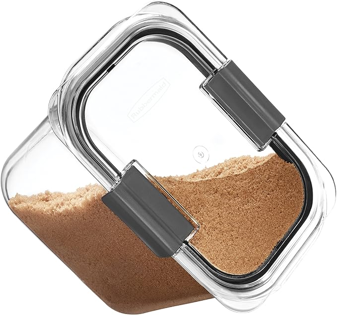 Rubbermaid Brilliance 12-Cup Airtight Food Storage Container, Perfect for Pantry Staples, Clear/Grey - Image 5