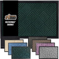 GORILLA GRIP 100% Waterproof All-Season WeatherMax Doormat US Designed Natural Rubber, Stain and Fade Resistant, Low Profile Indoor Outdoor Door Mats, Easy Clean Patio Mat, 23x35, Green Diamond by GorillaGrip