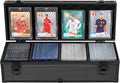 Toploaders Storage Box for 3" x 4" 35pt Rigid Card, Top Loader Storage with 3 Partition Holds 200+ Toploaders, Magnetic Card Holders by OUUTMEE