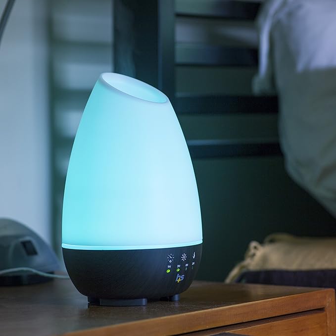 HealthSmart 500ML Essential Oil Diffuser for Large Rooms, Cool Mist Humidifier and Aromatherapy Diffuser, Adjustable Timer, Mist Mode and 7 LED Light Colors, White (Pack of 1) - Image 3