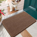 OLANLY Dog Door Mat for Muddy Paws 30x17, Absorbs Moisture and Dirt, Absorbent Non-Slip Washable Doormat, Quick Dry Chenille Mud Mat for Dogs, Entry Indoor Entryway Carpet for Inside Floor, Mocha by OLANLY