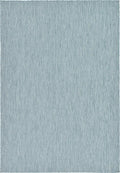 Unique Loom Collection Casual Transitional Solid Heathered Indoor/Outdoor Flatweave Area Rug (7' 1" x 10' Rectangle, Aquamarine/Ivory) by UniqueLoom