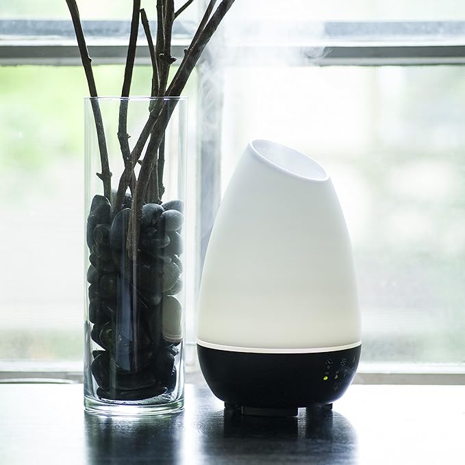 HealthSmart 500ML Essential Oil Diffuser for Large Rooms, Cool Mist Humidifier and Aromatherapy Diffuser, Adjustable Timer, Mist Mode and 7 LED Light Colors, White (Pack of 1) - Image 7