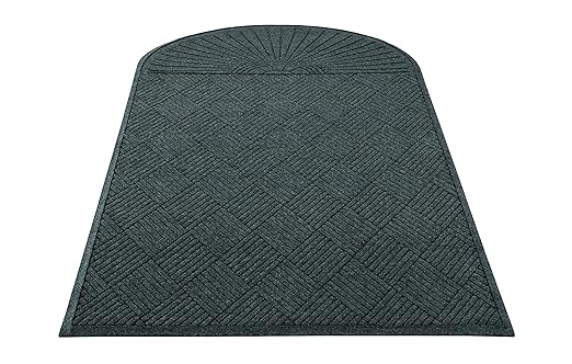 Guardian EcoGuard Diamond w/Single Fan Indoor Wiper Floor Mat, Recycled Plactic and Rubber, 4'x8', Charcoal Black - Image 11