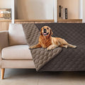 gogobunny 100% Double Sided Waterproof Dog Blanket Soft Pet Bed Cover Reversible Protect Furniture Couch Sofa Car for Puppy Large Dog Cat (Dark Coffee/Light Coffee, 82x82 Inch (Pack of 1)) by gogobunny
