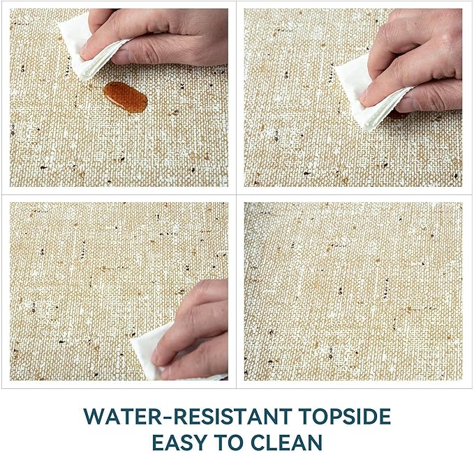 Beige Non-Adhesive Cabinet & Drawer Liner, 18in x 16FT, Durable Waterproof Anti-Slip Shelf Liner - Image 4