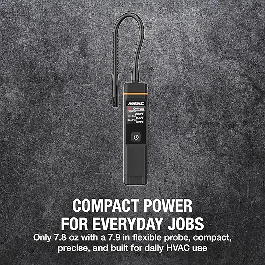 NAVAC NSH1 Bluetooth Psychrometer with Digital Display - HVAC Humidity & Temperature Diagnostics High Accuracy Sensor - One Button Operation, Easy Switch Knob, Rechargeable Battery - App Ready 7.8 oz - Image 5